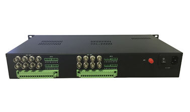 China 16 channels 3G-SDI/ASI Fiber Optic Extender with external 16-ch audio or RS232/485/422 supplier