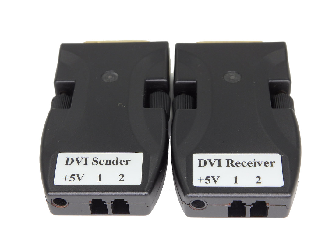 Minitype DVI Extender over dual core single mode fiber optic cable