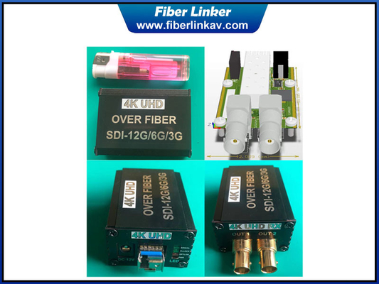 China Mini 12G-SDI to fiber converter over single LC/SFP supplier