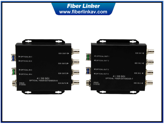 China 12G-SDI Fiber Optic Extender with 4X3G-SDI over 1 core fiber supplier