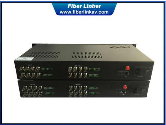 China 8-ch Bidirectional HD-SDI Fiber Optic Extender with Gigabit Ethernet supplier